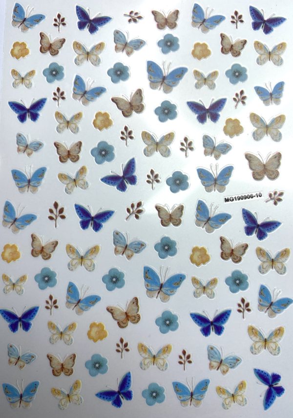 Butterfly nail sticker 02