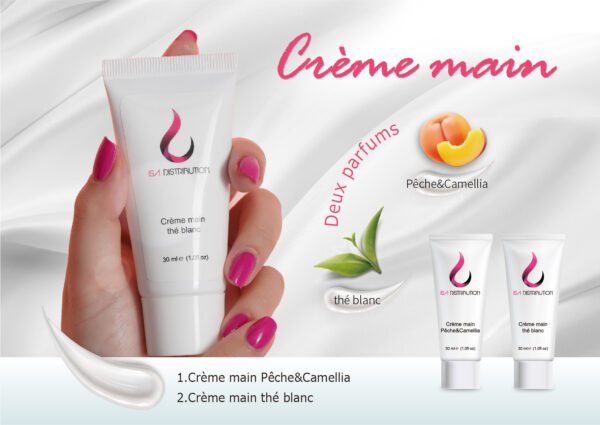 Crème main pêche & camellia 30 ml