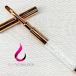 Pinceau gel 100% kolinsky taille 6 gold & strass